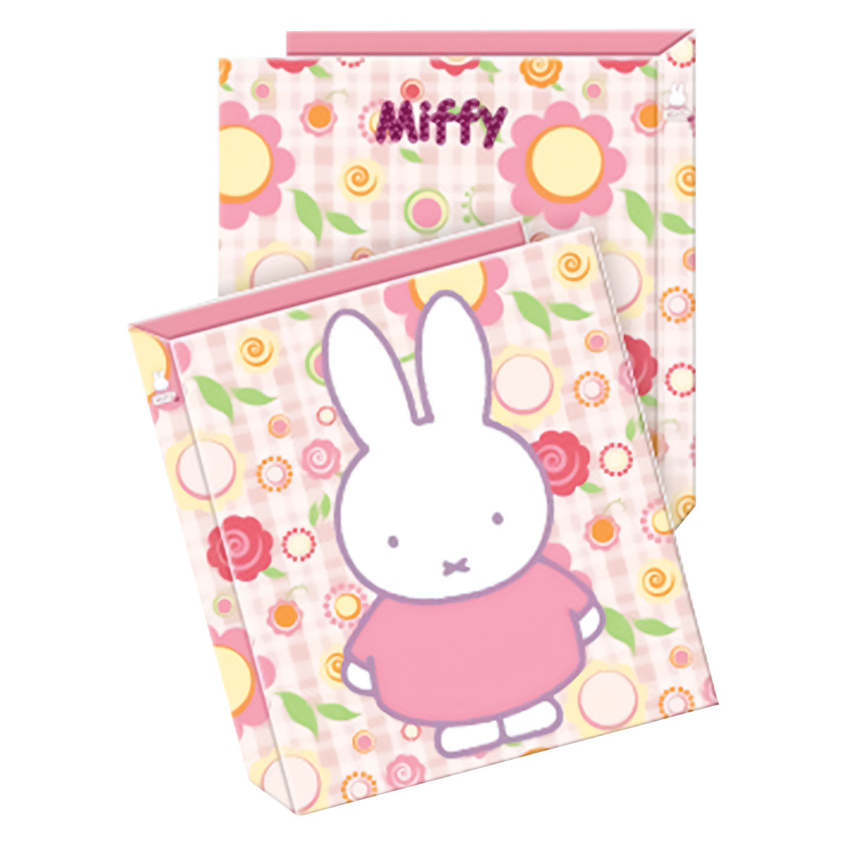 MIFFY PLAID-Dossier A4 cartão lombada estreita 2 argolas